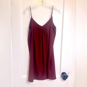 Maroon sleeveless mini shift dress by Naked Zebra, size small